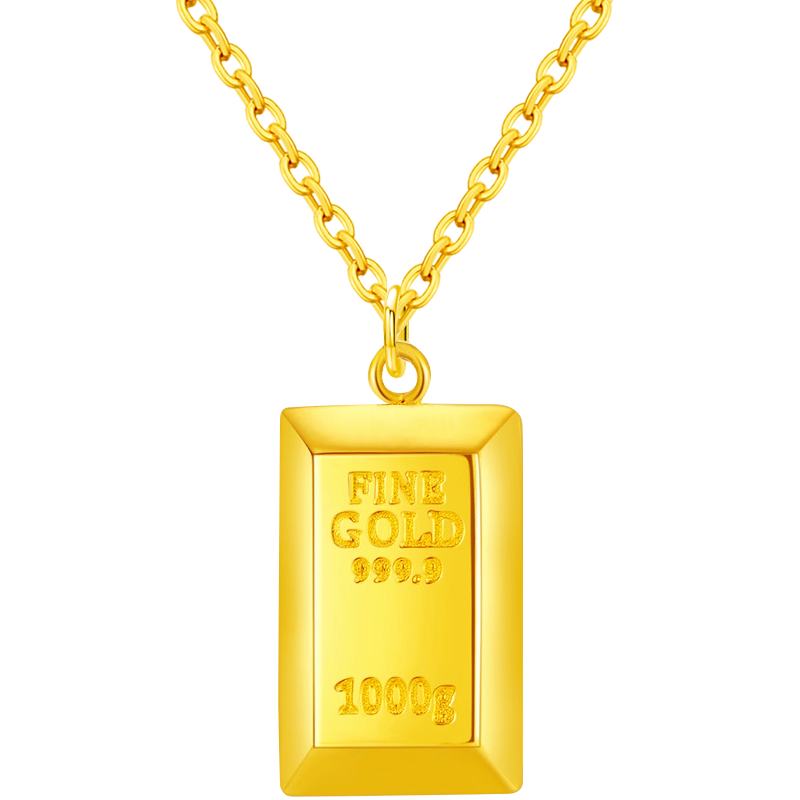 中国黄金（CHINA GOLD） 小金条吊坠【配银链】 195元