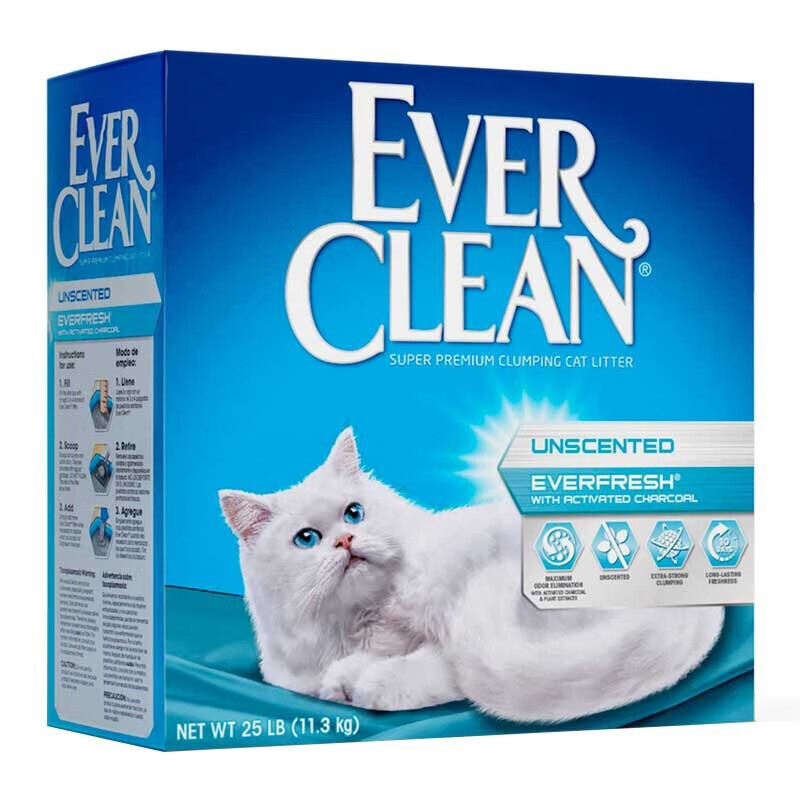 EVER CLEAN 铂钻 蓝白标 膨润土猫砂11.3kg 券后99.75元