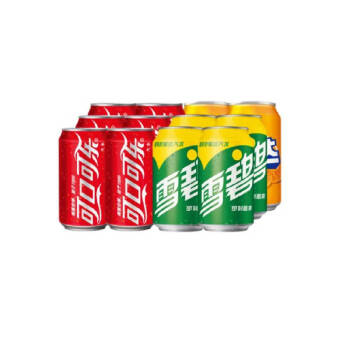 可口可乐 可乐+雪碧+芬达 碳酸汽水饮料 330ml*(6+4+2)罐