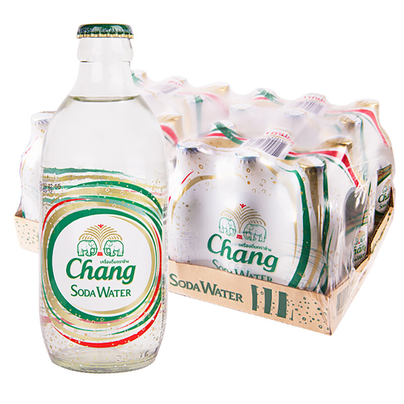 Chang 象牌 泰象蘇打水 泰國原裝進(jìn)口 Chang泰象牌蘇打汽泡水 325ml*24瓶 整箱裝 59.9元