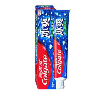 Colgate 高露洁 牙膏（Colgate）三重薄荷冰爽牙膏清新口气冰凉冰晶蓝色体 冰爽薄荷120g