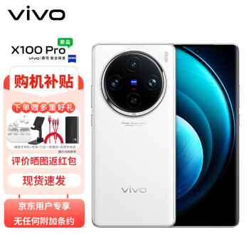 vivo X100 Pro 16GB+1TB 白月光 蔡司APO超级长焦 蓝晶×天玑9300 5400mAh蓝海电池 自研芯片V3 拍照 手机ZG