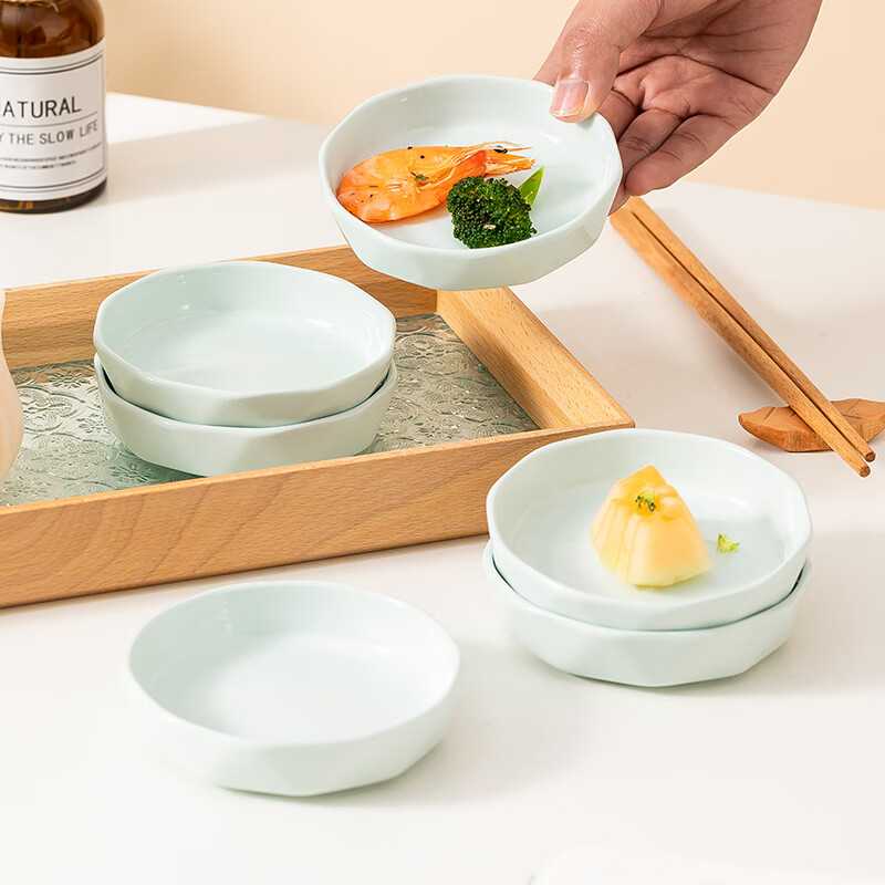 司晨 日式纯色蘸料碟1个青色味碟 券后3.9元