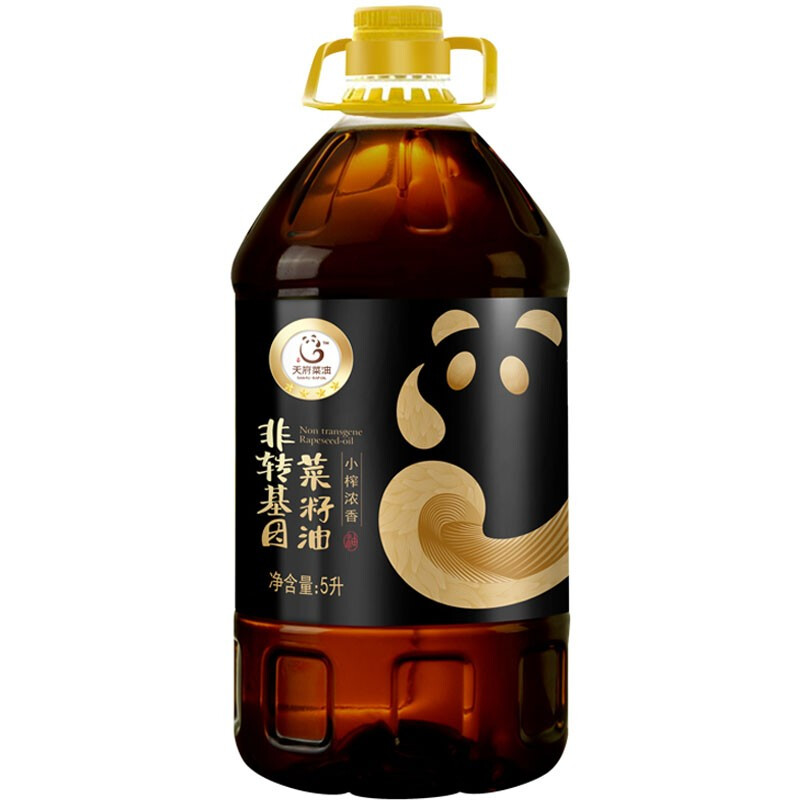 TIANFU 天府 非轉(zhuǎn)基因 四星 小榨濃香菜籽油 5L 89.9元