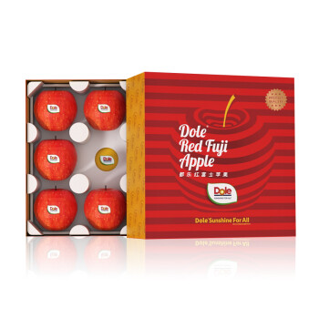 Dole 都乐 烟台红富士苹果礼盒 特级铂金果8粒 单果230g 新鲜水果