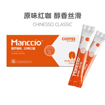 MANCCIO 曼乔 经典红枣咖啡 精品速溶中式咖啡 陕西礼物盒装 28g
