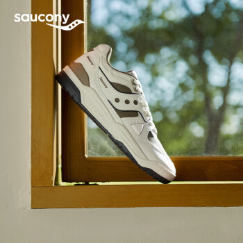 saucony 索康尼 CROSS 90男女经典复古休闲鞋情侣舒适运动板鞋米褐38.5