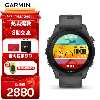 GARMIN 佳明 Forerunner 255 运动手表 神秘灰 45.6mm