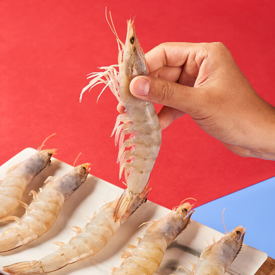 良满鲜 厄瓜多尔白虾 净重1.5kg 75-90只  新低62.9元包邮（20.96元/斤）