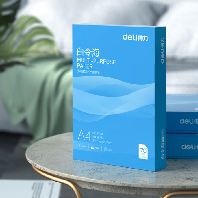 deli 得力 白令海系列 7750 A4复印纸 70g 500张/包*1包 17.9元