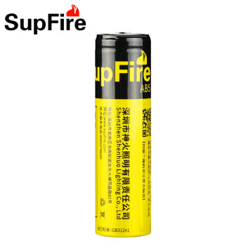 SUPFIRE 神火 AB5 18650 神火強(qiáng)光手電筒專用3350毫安充電鋰電池尖頭 3.7V-4.2V