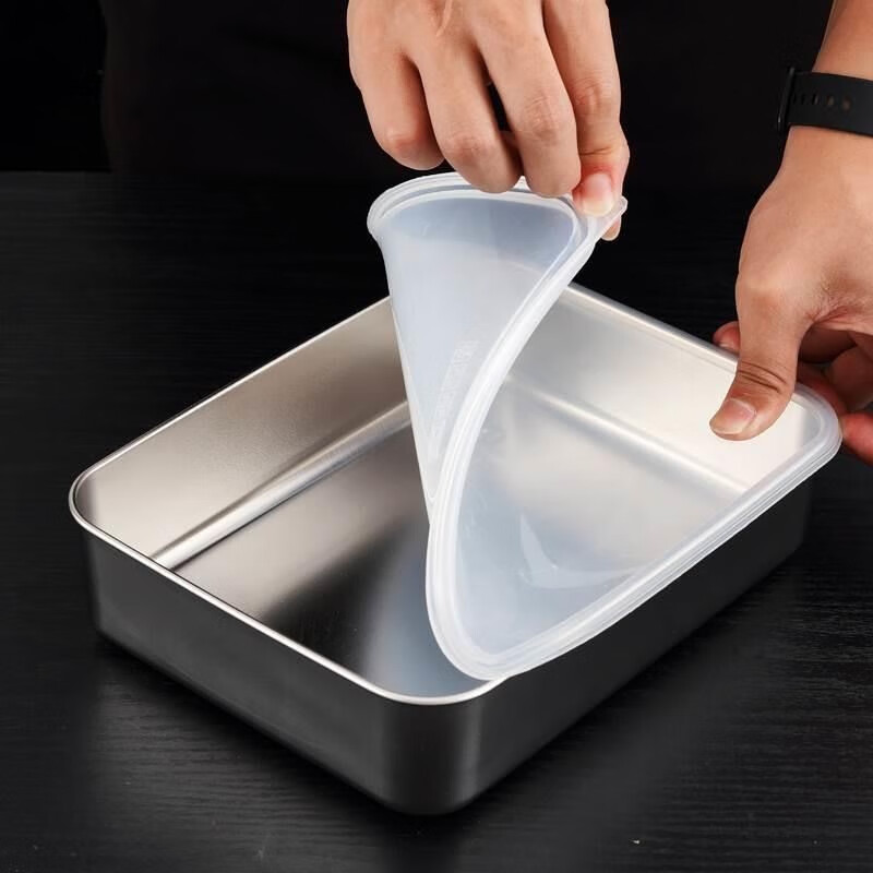 加百列 保鲜盒304不锈钢冷藏盒 25*20*5.5CM 14.9元（需买4件，需用券）