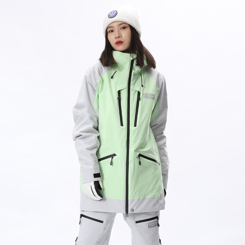 RUNNING RIVER 女士 冬季 户外单板滑雪服连帽拼接上衣新款N2453 502绿 L40 729元