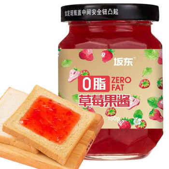 坂东0脂肪草莓酱150g水果沙拉酱面包吐司涂抹酱酸奶烘焙调味酱