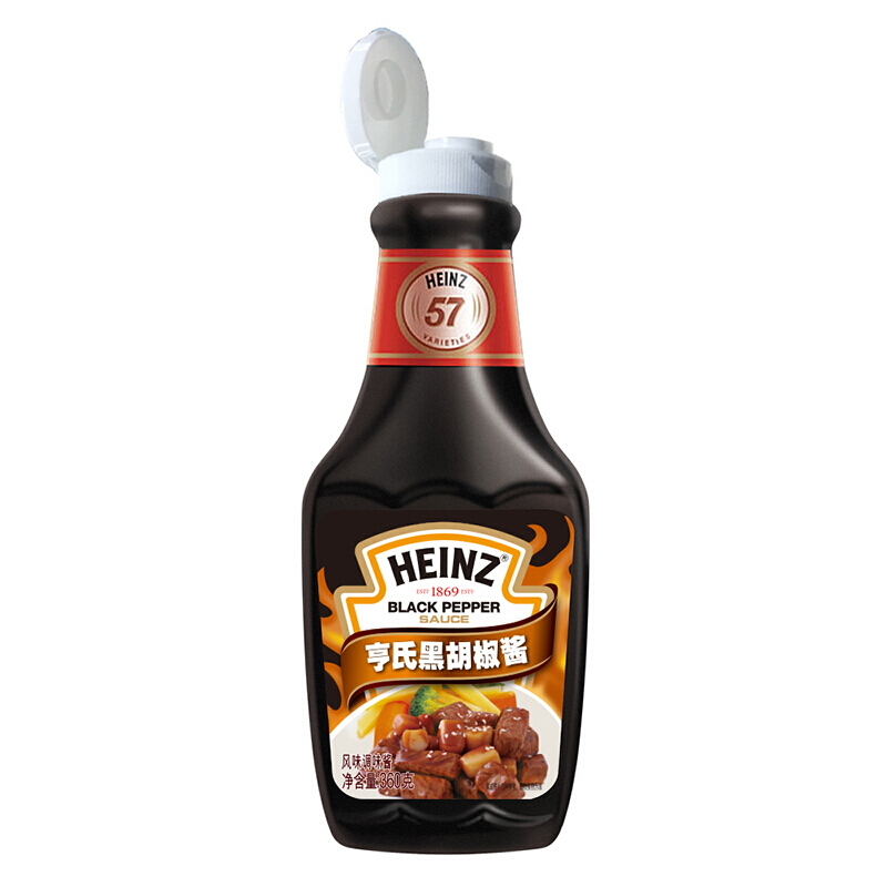 Heinz 亨氏 黑胡椒酱 牛排 烤肉酱 360g*2瓶装 卡夫亨氏出品 26.45元（需买2件，需用券）
