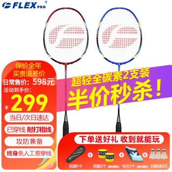 FLEXPRO 佛雷斯 羽毛球拍 双拍套装 FB100/20