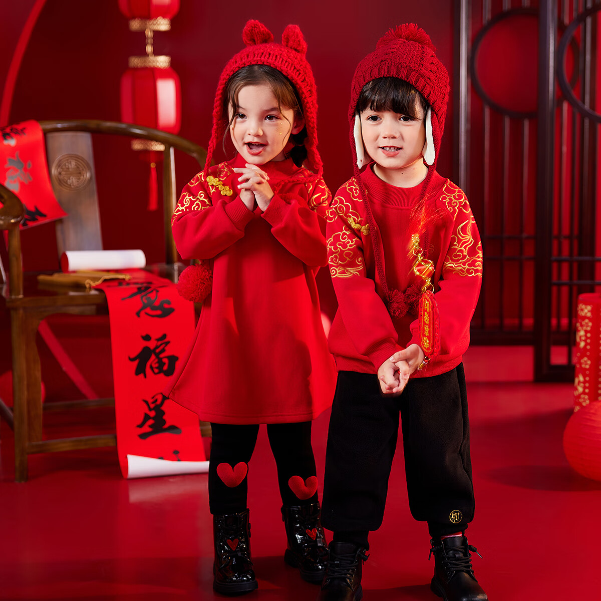 嘟嘟家 女童卫衣裙加绒 52.91元