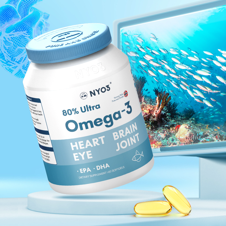 NYO3 80%OMEGA-3 深海鱼油 60粒 券后87.71元