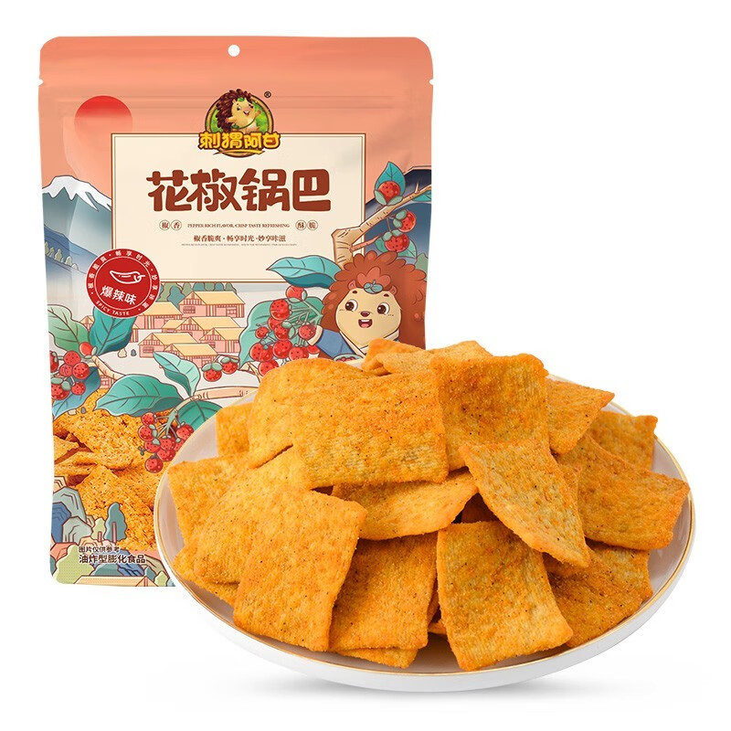 刺猬阿甘 花椒锅巴 264g 1箱 券后6.9元