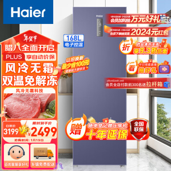 Haier 海尔 BD-168WGHECD 冰柜 168L 星云紫