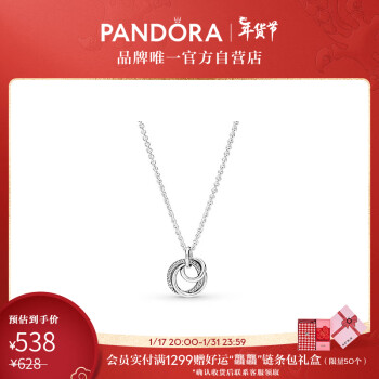 PANDORA 潘多拉 [新年礼物]亲情永恒吊坠项链颈饰925银女款小众感生日礼物送女友