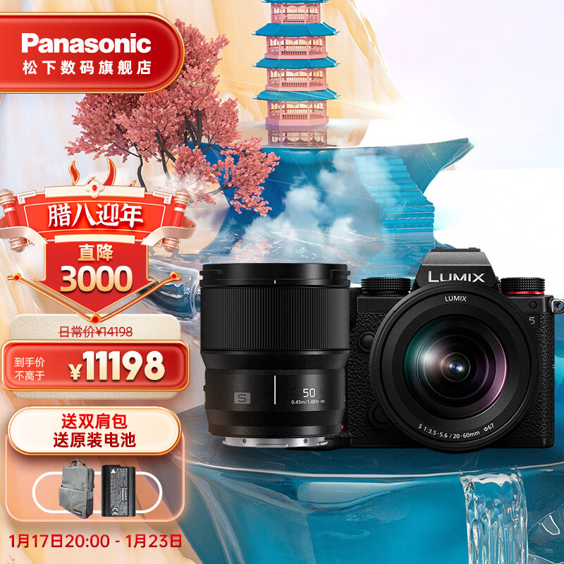 Panasonic 松下 S5 全画幅微单/单电/无反数码相S5+双镜头顺丰发货 11198元