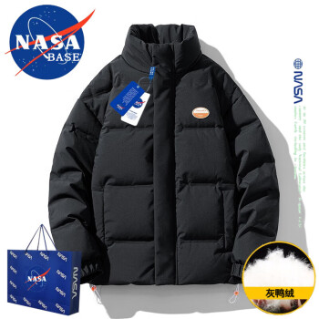 NASA MARVEL 羽绒服男冬季外套加绒加厚潮牌保暖面包服立领百搭休闲情侣装