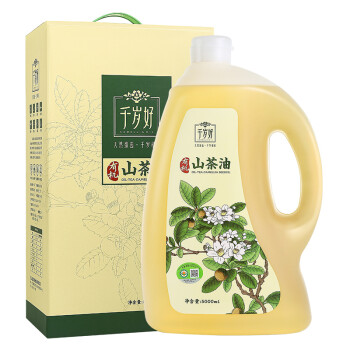 千岁好 山茶油5L 有机油茶籽油压榨一级 5升食用油实惠装