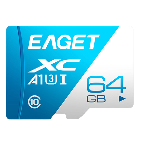 学生专享：EAGET 忆捷 T1 蓝白卡 Micro-SD存储卡 64GB 券后13.9元