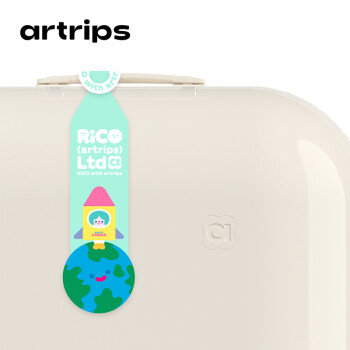 artrips &RiCO联名行李牌潮玩可爱旅行箱挂牌旅行登机牌吊牌标签牌托运牌