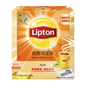 Lipton 立顿 乌龙茶茶叶办公室休闲下午茶礼盒 冲泡袋泡茶包 1.8g*100