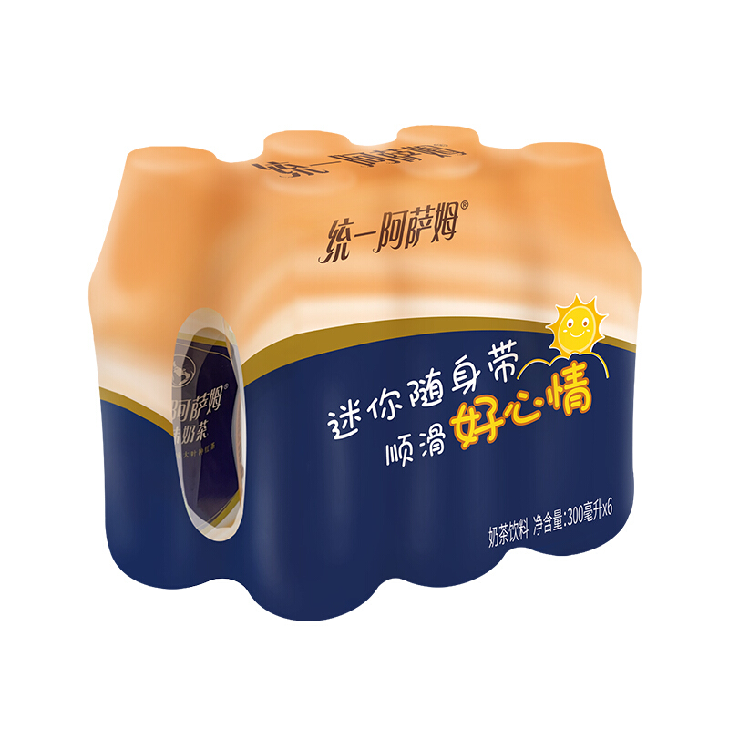 统一 阿萨姆 原味奶茶 6入装奶茶饮料 300ml*6瓶/件 15.11元