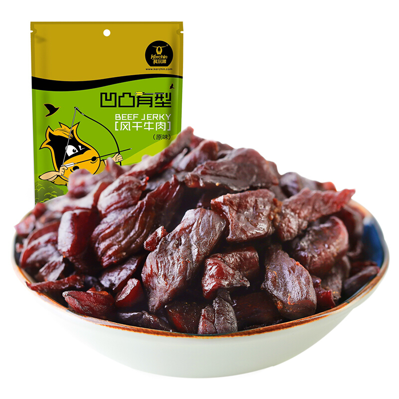 Kerchin 科尔沁 凹凸有型 风干牛肉 原味 200g 32.44元