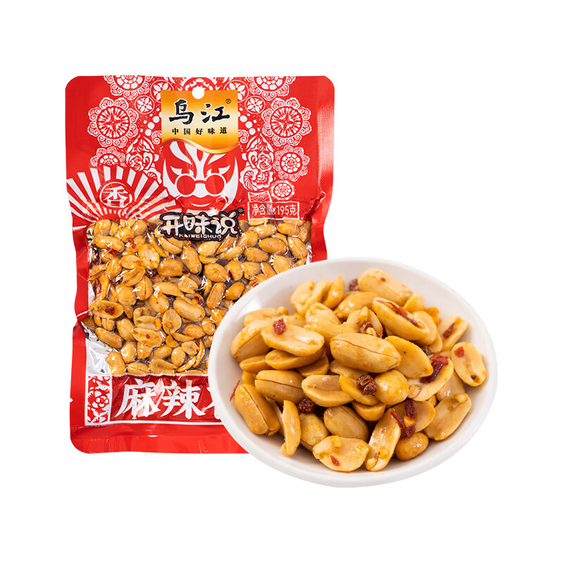 乌江 开味说 麻辣花生 195g 券后5.21元