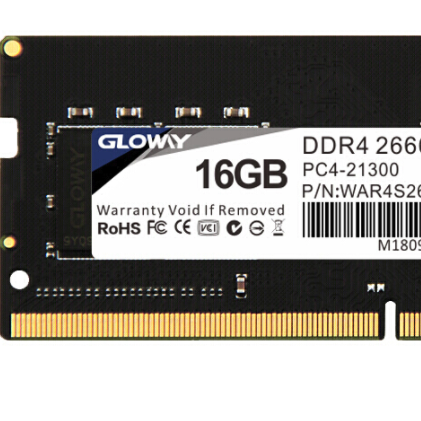 GLOWAY 光威 战将 DDR4 2666MHz 笔记本内存 普条 黑色 16GB 149元