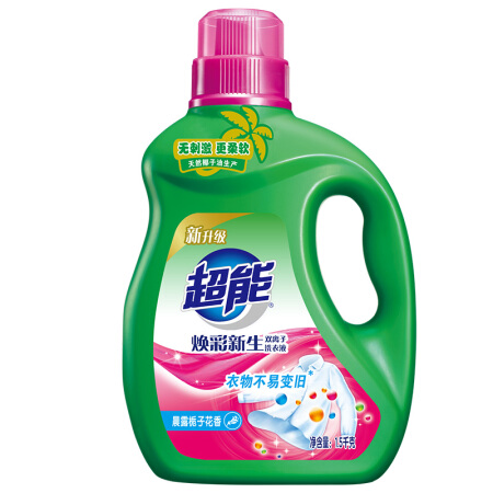 超能 双离子洗衣液（焕彩新生）1.5kg+500g*8 整箱装 62.4元