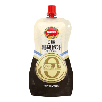凤球唛 0脂肪0蔗糖黑胡椒酱汁  230g
