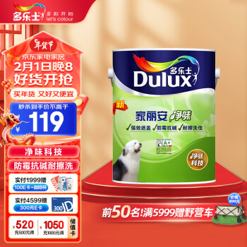 Dulux 多乐士 A991 家丽安净味漆 白色 5L