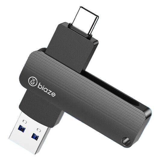 Biaze 毕亚兹 UP-05 Type-C USB3.2 OTG双接口U盘 128GB 36.4元