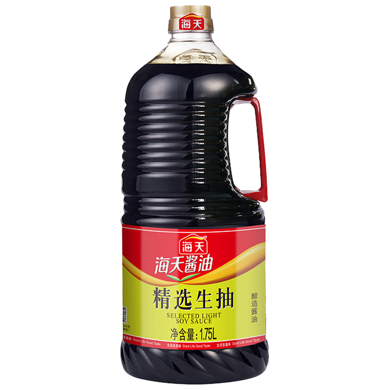 plus会员:海天 酱油 精选生抽 1.75L  6.21元包邮（需凑单，合计9.19元）