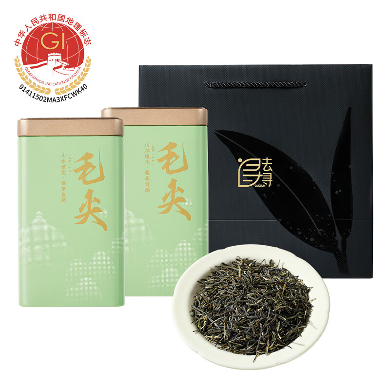 去尋 茶葉 信陽(yáng)毛尖茶葉綠茶明前特級(jí)嫩芽茶葉250g罐裝 券后110.4元