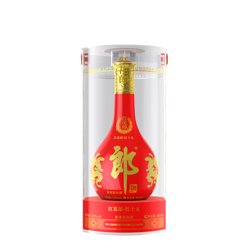 LANGJIU 郎酒 红花郎十五（15）陈酿53度酱香型白酒 53度 500mL 1瓶 券后450元