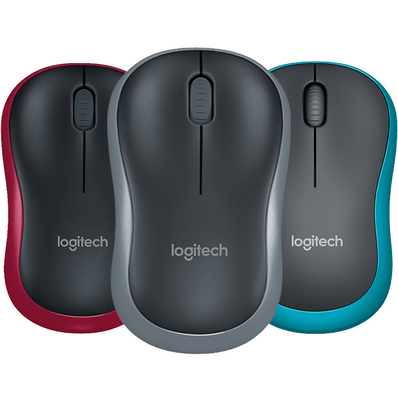 logitech 罗技 M185 2.4G无线鼠标 1000DPI 黑红 49元