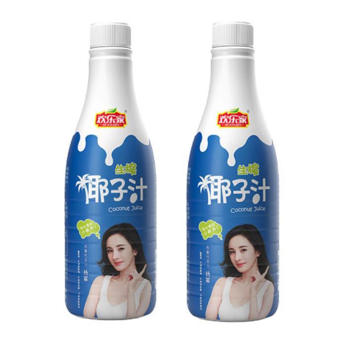 有券的上：HUANLEJIA 欢乐家 椰子汁植物蛋白饮料 1L*2瓶 12.9元包邮（双重优惠）