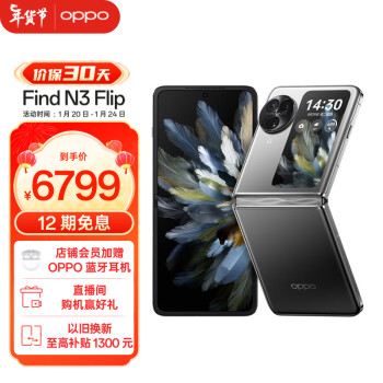 OPPO Find N3 Flip 5G折叠屏手机 12GB+512GB 镜中之夜