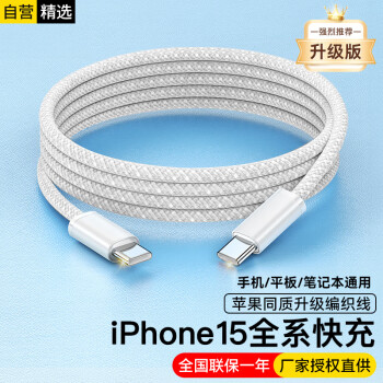 STIGER 斯泰克 苹果15充电线USB-C双Type-C数据线PD快充适用iPhone15pro/Mac/iPad小米华为笔记本充电线-织款