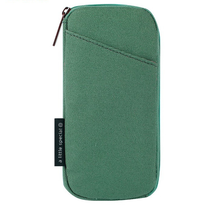 KOKUYO 国誉 一米新纯系列 WSG-PCS151G 帆布夹夹笔袋 小号 绿色 单个装 25.37元包邮（双重优惠）