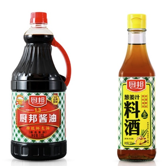 厨邦 酱油1.63L+葱姜汁料酒500ml 炒菜蒸煮 调味组合装 23.9元