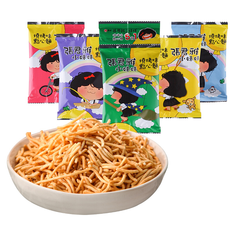 张君雅小妹妹 烧烤味点心面（五连包）110g 休闲零食 膨化食品 好物 17.9元