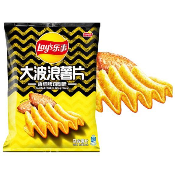 Lay's 乐事 大波浪 马铃薯片 香脆烤鸡翅味 135g 8.8元